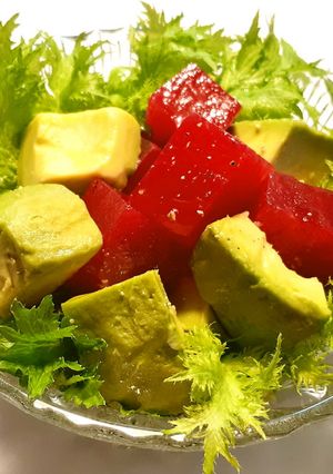 フェイク料理　ビーツの漬け＆アボカド-レシピのメイン写真