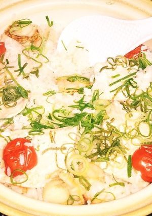 鮭とホタテご飯（血管ダイエット）1359-レシピのメイン写真