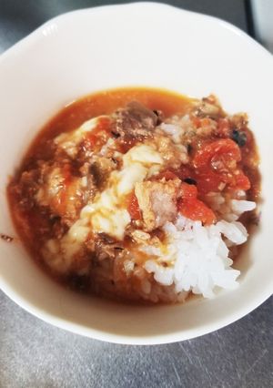 鯖&ホールトマト♡チーズ味噌汁♡-レシピのメイン写真