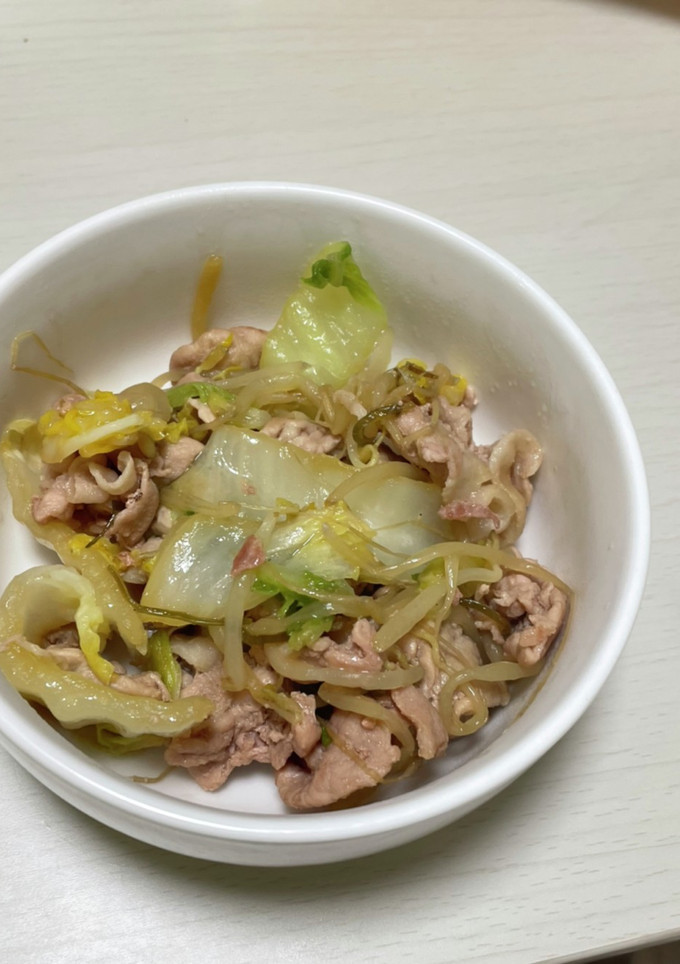 白菜の漬物と豚肉の炒め物-レシピのメイン写真