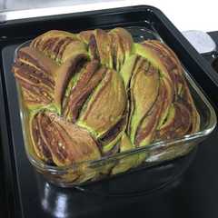 モチモチ抹茶　あんこパン-レシピのメイン写真