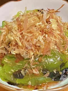 素焼きピーマンの梅肉+煮切り味醂ダレ-レシピのメイン写真