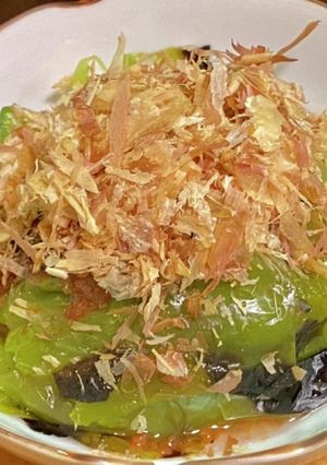 素焼きピーマンの梅肉＋煮切り味醂ダレ-レシピのメイン写真