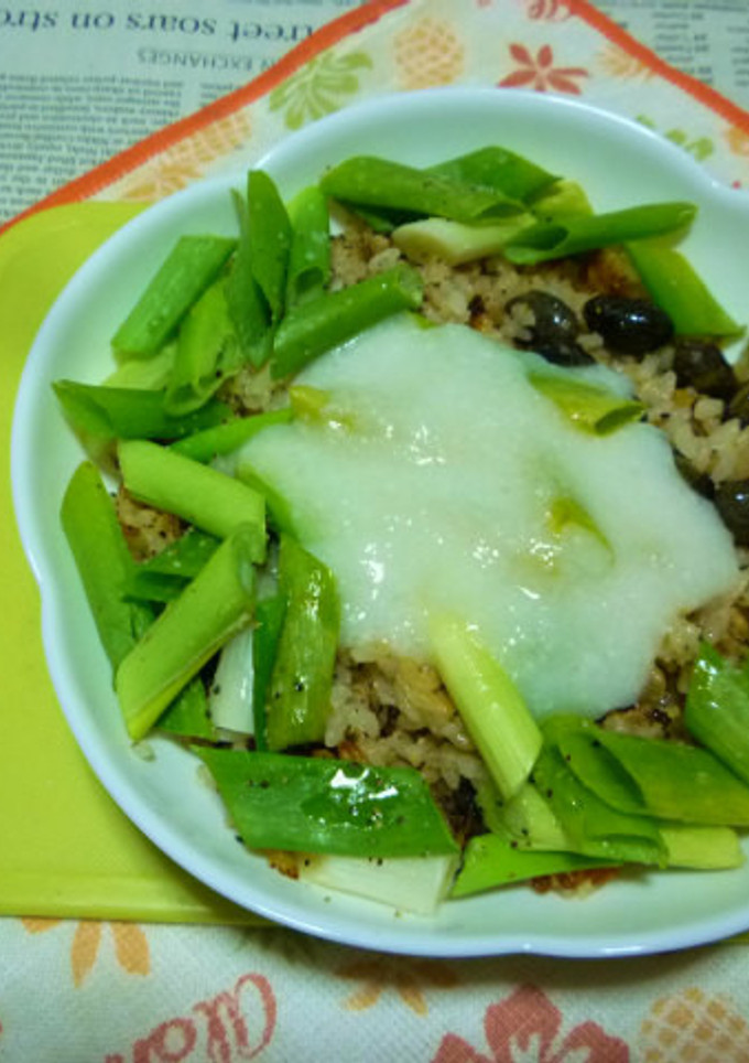 ぶりと黒枝豆の炊き込みご飯のカフェ丼V3-レシピのメイン写真