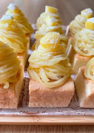 モンブラン♡バットシフォンと栗の甘露煮-レシピのメイン写真