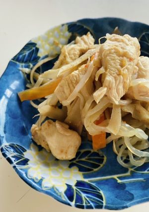 鳥むね肉たっぷり美味しいきんぴらごぼう♡-レシピのメイン写真