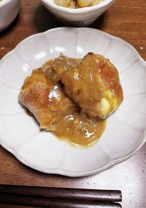 豚のチーズ巻き オニオンソースがけ-レシピのメイン写真