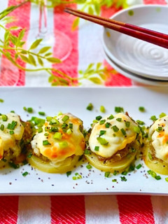 じゃが芋の挽き肉乗せ☆簡単マヨチーズ焼き-レシピのメイン写真