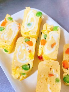 ミックスベジタブルで卵焼き-レシピのメイン写真