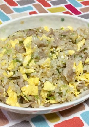 超簡単☆うま塩！ねぎ塩豚バラ炒飯♪♪♪-レシピのメイン写真