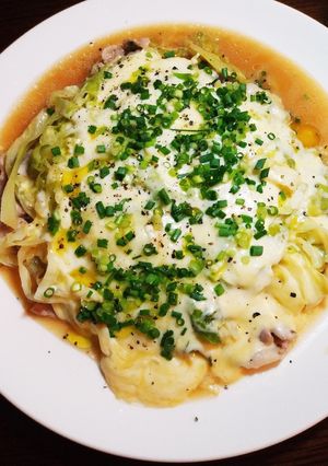 簡単☆豚バラとキャベツのチーズ蒸し焼き-レシピのメイン写真