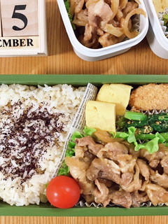 豚コマの生姜焼き弁当 21/11.5-レシピのメイン写真