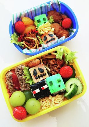 マイクラ キャラ弁！ カボチャゴーレム-レシピのメイン写真