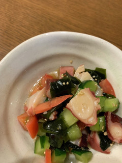 ごま油の効いたタコの酢物-レシピのメイン写真