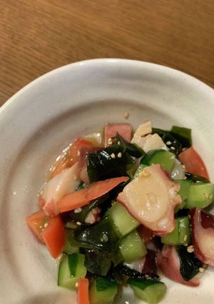 ごま油の効いたタコの酢物-レシピのメイン写真