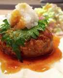 和風おろし豆腐ハンバーグ 照り焼きソース