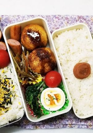 コロッケ弁当(11.9)-レシピのメイン写真