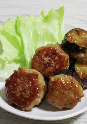 なすの照り焼きハンバーグ【ＪＡ福井県】-レシピのメイン写真