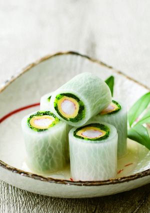 かにの砧巻き-レシピのメイン写真