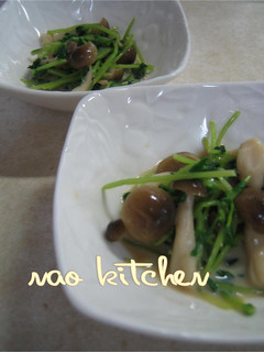 さっぱり☆しめじと豆苗の麺つゆ豆乳和え-レシピのメイン写真