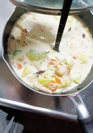 ダイエット大豆粉のルー低糖質豆乳シチュー-レシピのメイン写真