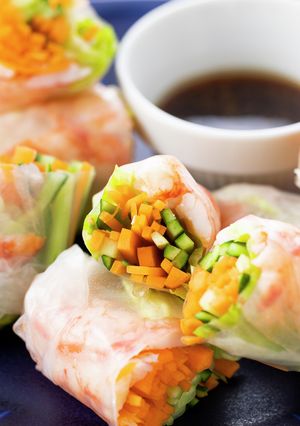 野菜もとれる！えびの生春巻き-レシピのメイン写真