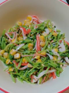 簡単!やみつき!彩りも◎無限豆苗サラダ♪-レシピのメイン写真