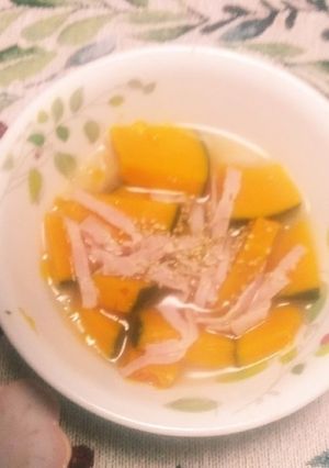 レンジで！簡単に！南瓜とベーコンの塩煮-レシピのメイン写真