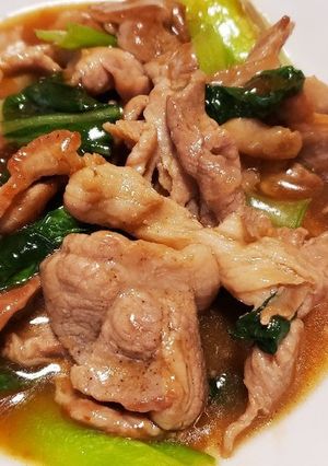 豚肉とチンゲン菜のオイスターソース炒め-レシピのメイン写真