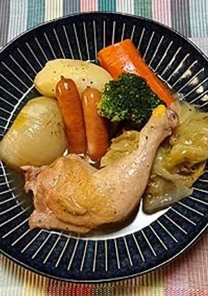 ダッチオーブンde骨付き鶏もも肉のポトフ-レシピのメイン写真