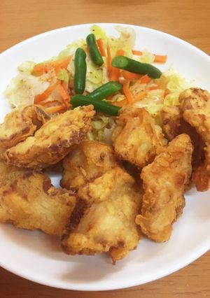 鶏胸肉の天ぷら粉でカリカリ揚げ-レシピのメイン写真
