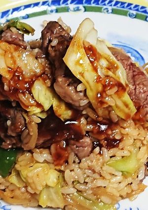 肉と野菜のごろごろチャーハン-レシピのメイン写真