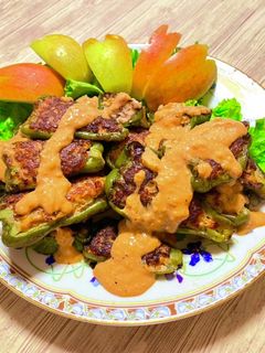 お麩を使った我が家のピーマンの肉詰め-レシピのメイン写真