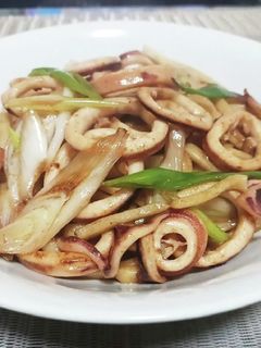 超簡単!イカとネギの醤油焼きうどん!!-レシピのメイン写真