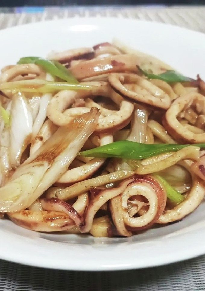 超簡単！イカとネギの醤油焼きうどん！！-レシピのメイン写真