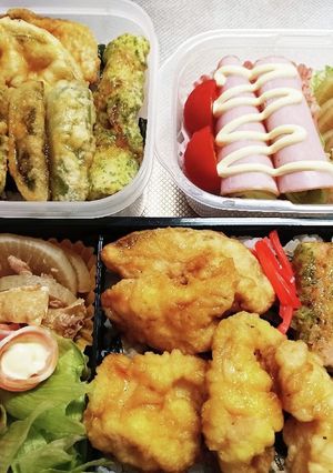 高校生息子&旦那弁当(11/10)-レシピのメイン写真