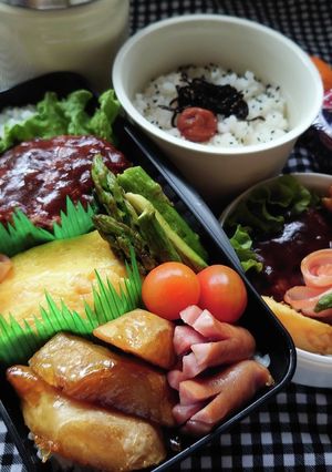 ❜21/11/10 煮込みハンバーグ弁当-レシピのメイン写真