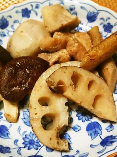 鶏肉とレンコンのお煮染め風煮物-レシピのメイン写真