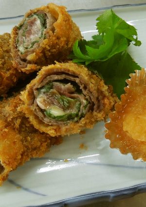かづの牛梅しそチーズカツ鹿角りんごソース-レシピのメイン写真