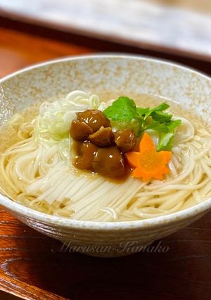 あったかつるつる稲庭なめこうどん-レシピのメイン写真