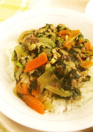給食☆ピリ辛小松菜丼-レシピのメイン写真