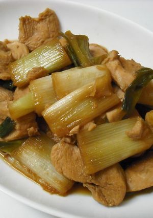 ノンオイル☆鶏ムネ肉とねぎの甘辛煮-レシピのメイン写真