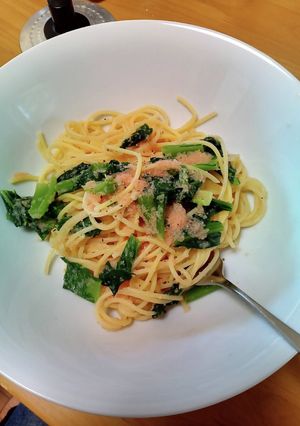 小松菜とたらこのパスタ-レシピのメイン写真