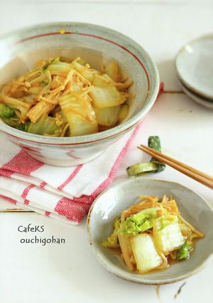 大量消費可！白菜とえのきのすき焼き風！-レシピのメイン写真