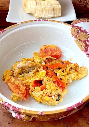 トマト 卵とじ-レシピのメイン写真