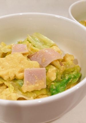レンチン♪キャベツと卵のホットサラダ-レシピのメイン写真