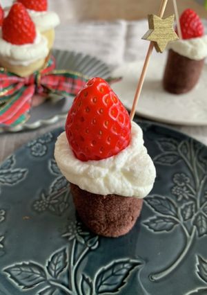 市販のロールケーキでキャンドルケーキ-レシピのメイン写真