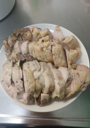 スロークッカーでジューシー蒸し鶏　鶏ハム-レシピのメイン写真