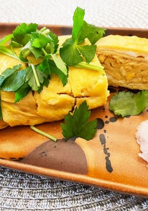 ふわふわ美味しい♡賢ニのだし巻き卵-レシピのメイン写真