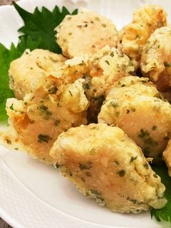 青のり香る♡海老とレンコンの和風揚げ-レシピのメイン写真